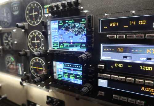 inside view of the airplane you will be flying in flight school